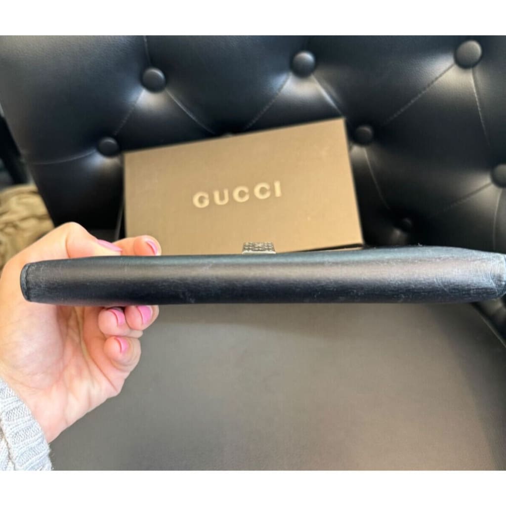 GUCCI Leather Belt Zippy Wallet (MSRP $800 + ) - Black / Leather / snap