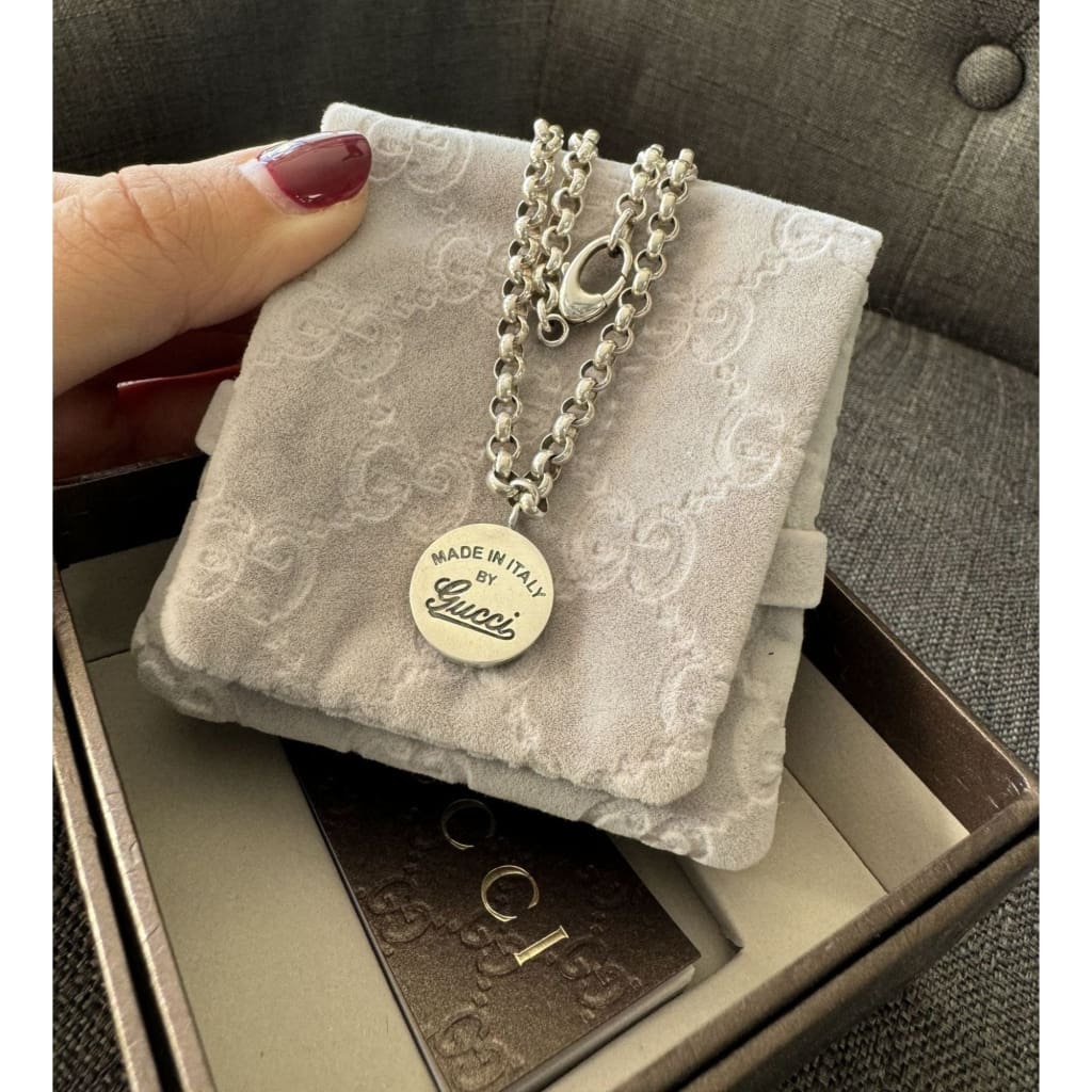 Gucci ’Made in Italy’.925 Silver Necklace With Box and Dustbag - Silver / Sterling Silver / chain