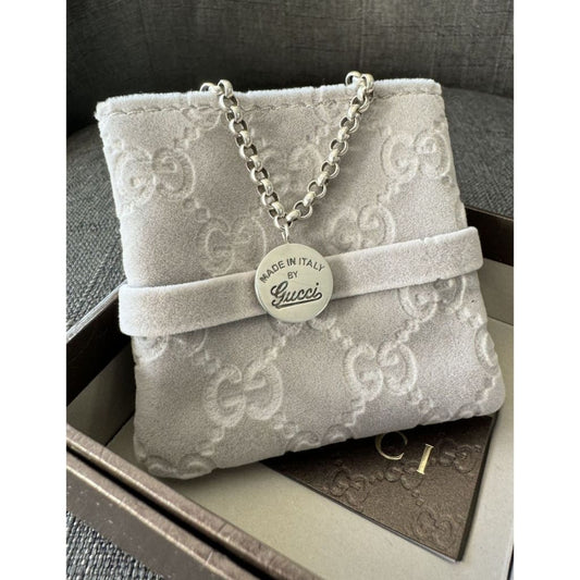 Gucci ’Made in Italy’.925 Silver Necklace With Box and Dustbag - Silver / Sterling Silver / chain