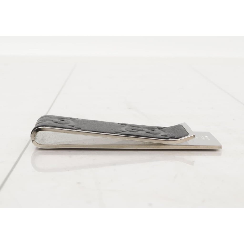 Gucci Money Clip Guccissima Leather w/ Box and Dustbag - black / metal / money clip