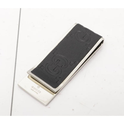 Gucci Money Clip Guccissima Leather w/ Box and Dustbag - black / metal / money clip