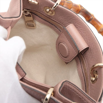 Gucci Small Bamboo Shopper Tote 2-way Leather Bag - tan / leather / top handle bag