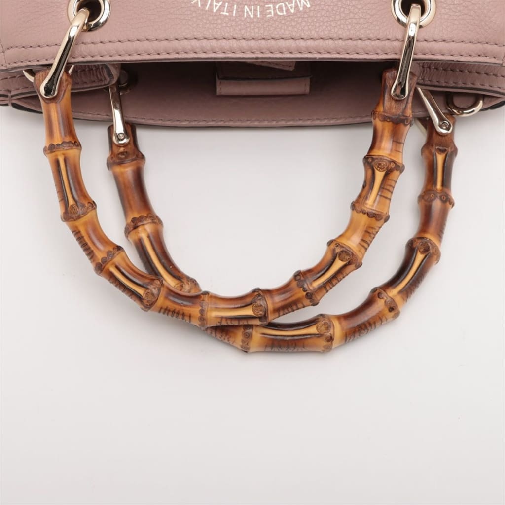 Gucci Small Bamboo Shopper Tote 2-way Leather Bag - tan / leather / top handle bag
