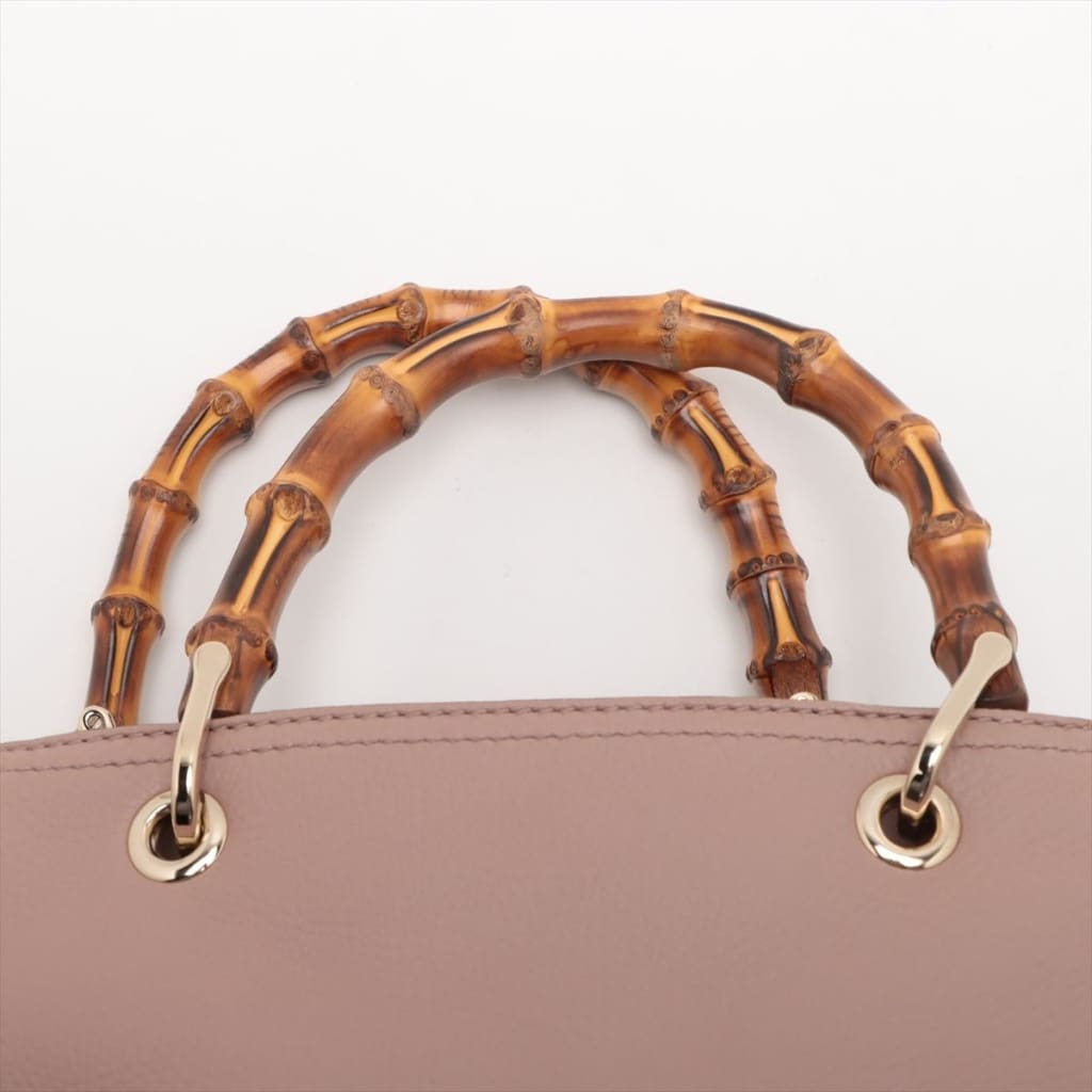 Gucci Small Bamboo Shopper Tote 2-way Leather Bag - tan / leather / top handle bag
