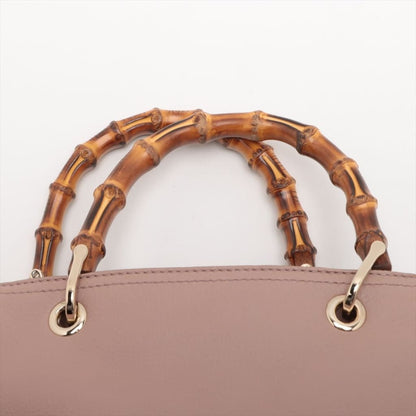 Gucci Small Bamboo Shopper Tote 2-way Leather Bag - tan / leather / top handle bag
