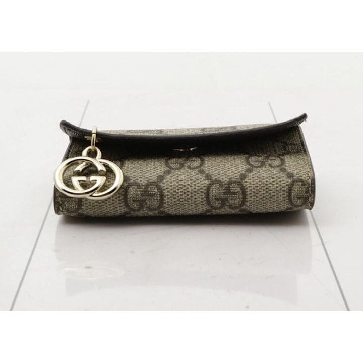 Gucci Supreme Interlocking G 6 Key Case w/ Box EXCELLENT Condition - grey / Coated Canvas / key case