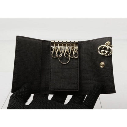 Gucci Supreme Interlocking G 6 Key Case w/ Box EXCELLENT Condition - grey / Coated Canvas / key case