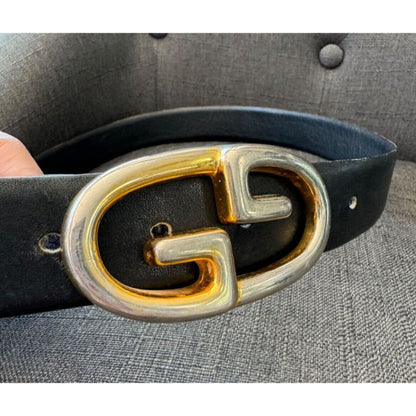 GUCCI Vintage 80’s Men’s Two Toned Belt - 32 / Black / Leather