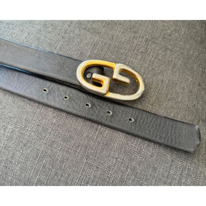 GUCCI Vintage 80’s Men’s Two Toned Belt - 32 / Black / Leather