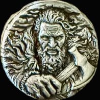 1 ozt MK BarZ "Angry Viking" Hand Poured .999 FS