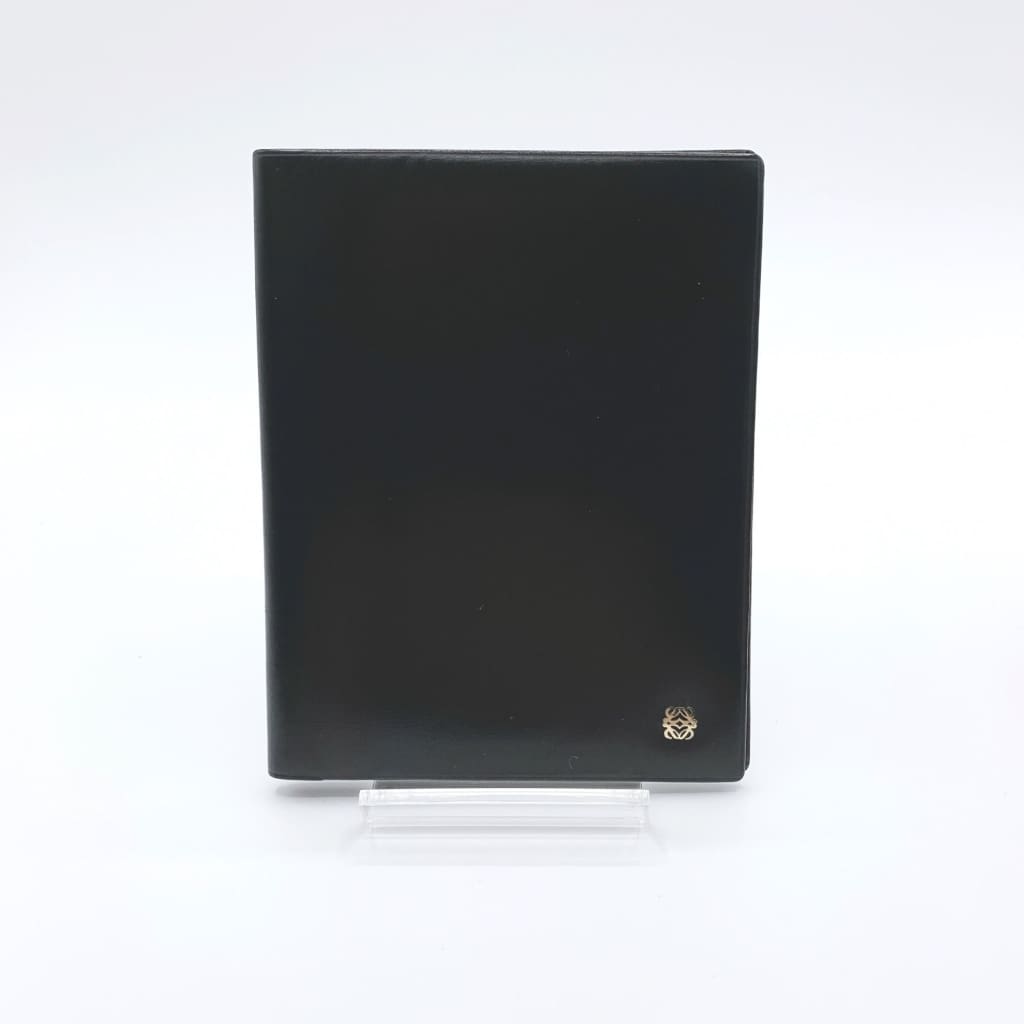 LOEWE Anagram Leather Bifold Wallet Black - black / leather / card holder