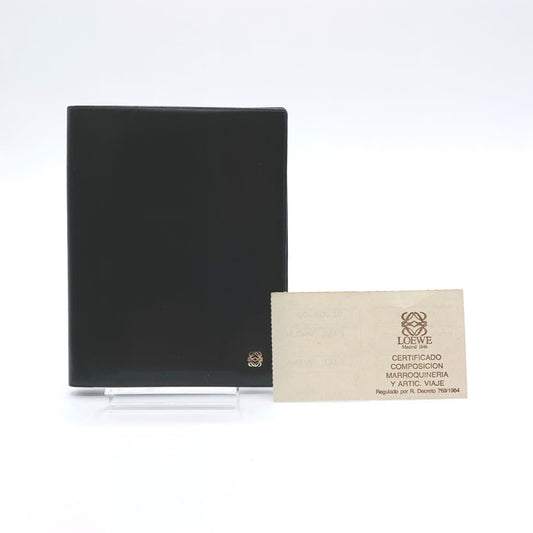 LOEWE Anagram Leather Bifold Wallet Black - black / leather / card holder