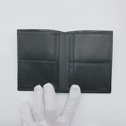 LOEWE Anagram Leather Bifold Wallet Black - black / leather / card holder