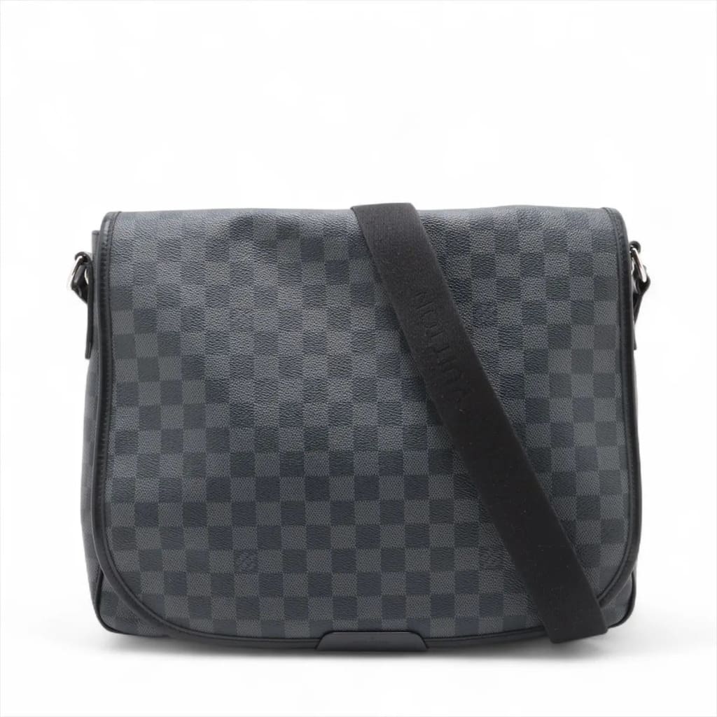 Louis Vuitton Black Damier Graphite Daniel GM Crossbody Messenger - Black / Coated Canvas / Crossbody