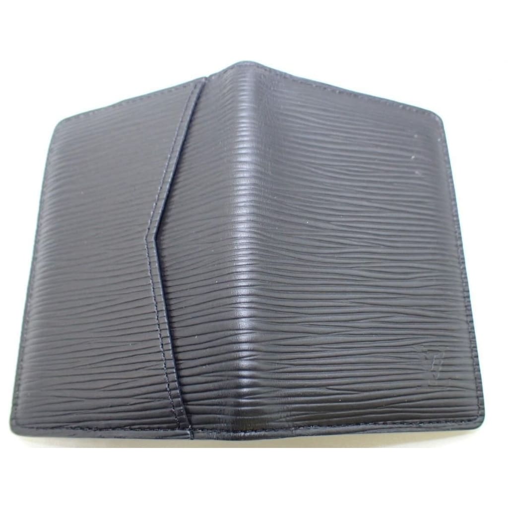 Louis Vuitton Black Epi Bifold Pocket Organizer (MSRP $495) - black / leather / wallet