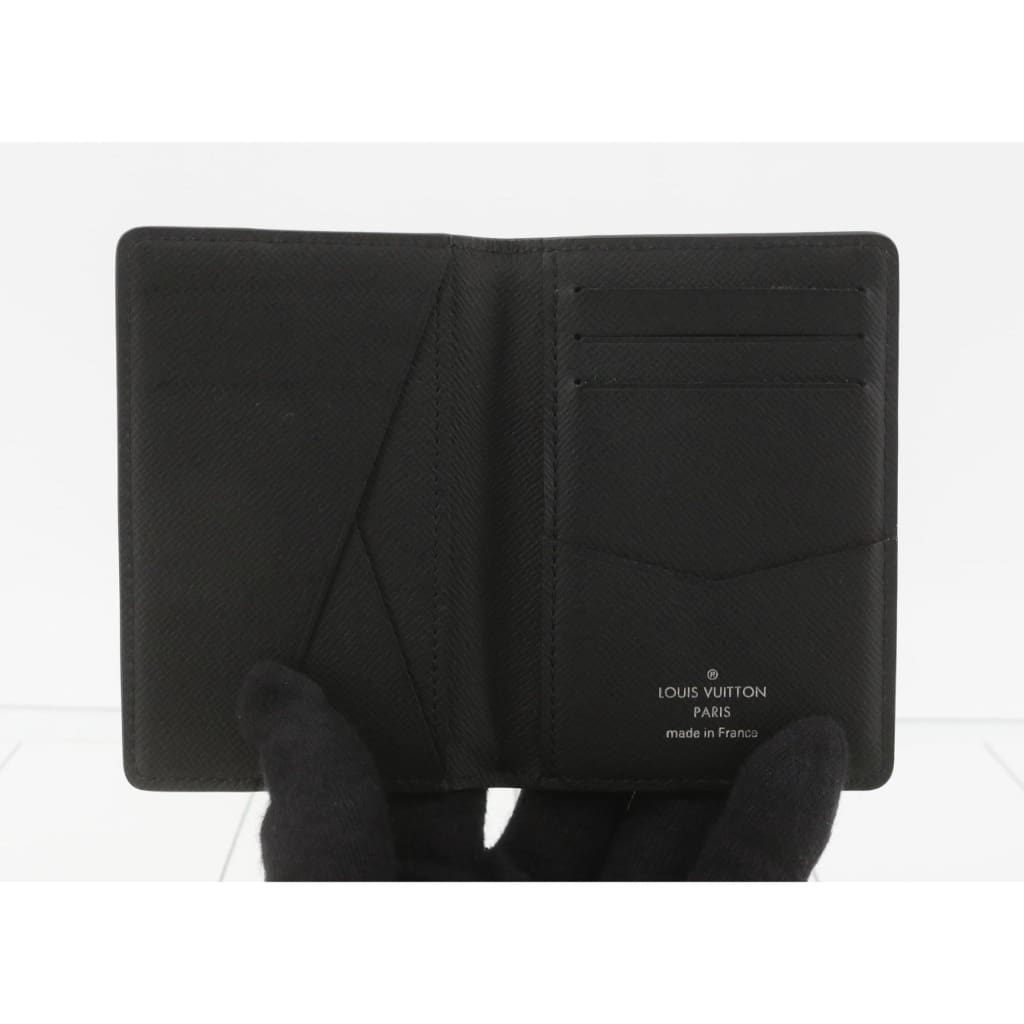 Louis Vuitton Black Epi Bifold Pocket Organizer (MSRP $495) - black / leather / wallet