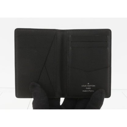 Louis Vuitton Black Epi Bifold Pocket Organizer (MSRP $495) - black / leather / wallet