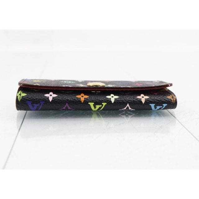 Louis Vuitton Black Multicolor Murakami 4 Key Case - black / leather / key case
