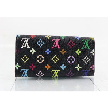 Louis Vuitton Black Multicolor Murakami 4 Key Case - black / leather / key case