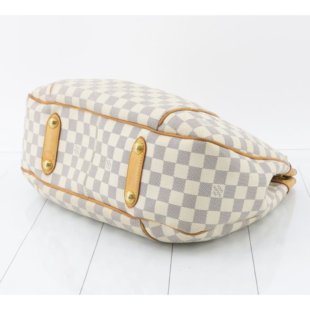 Louis Vuitton Damier Azur Galliera PM Shoulder Bag - white / coated canvas / hobo