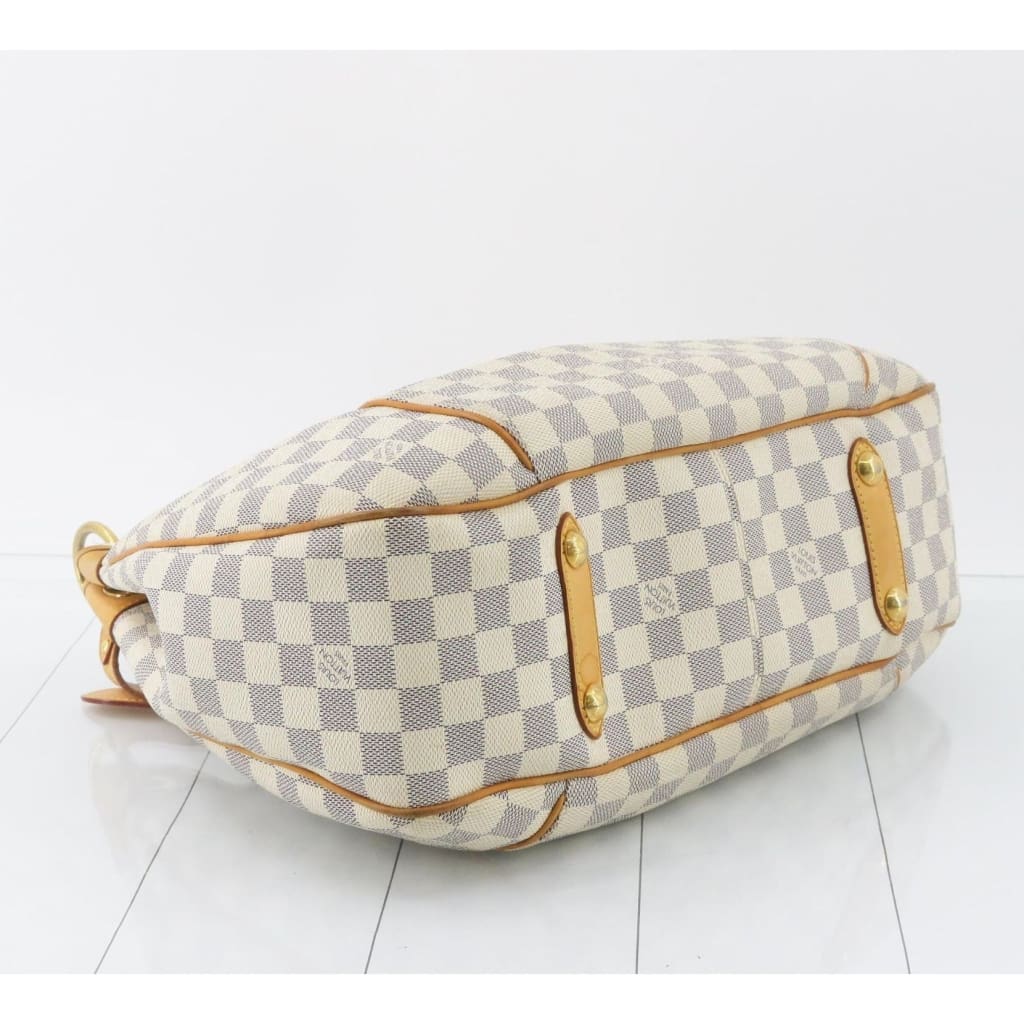 Louis Vuitton Damier Azur Galliera PM Shoulder Bag - white / coated canvas / hobo