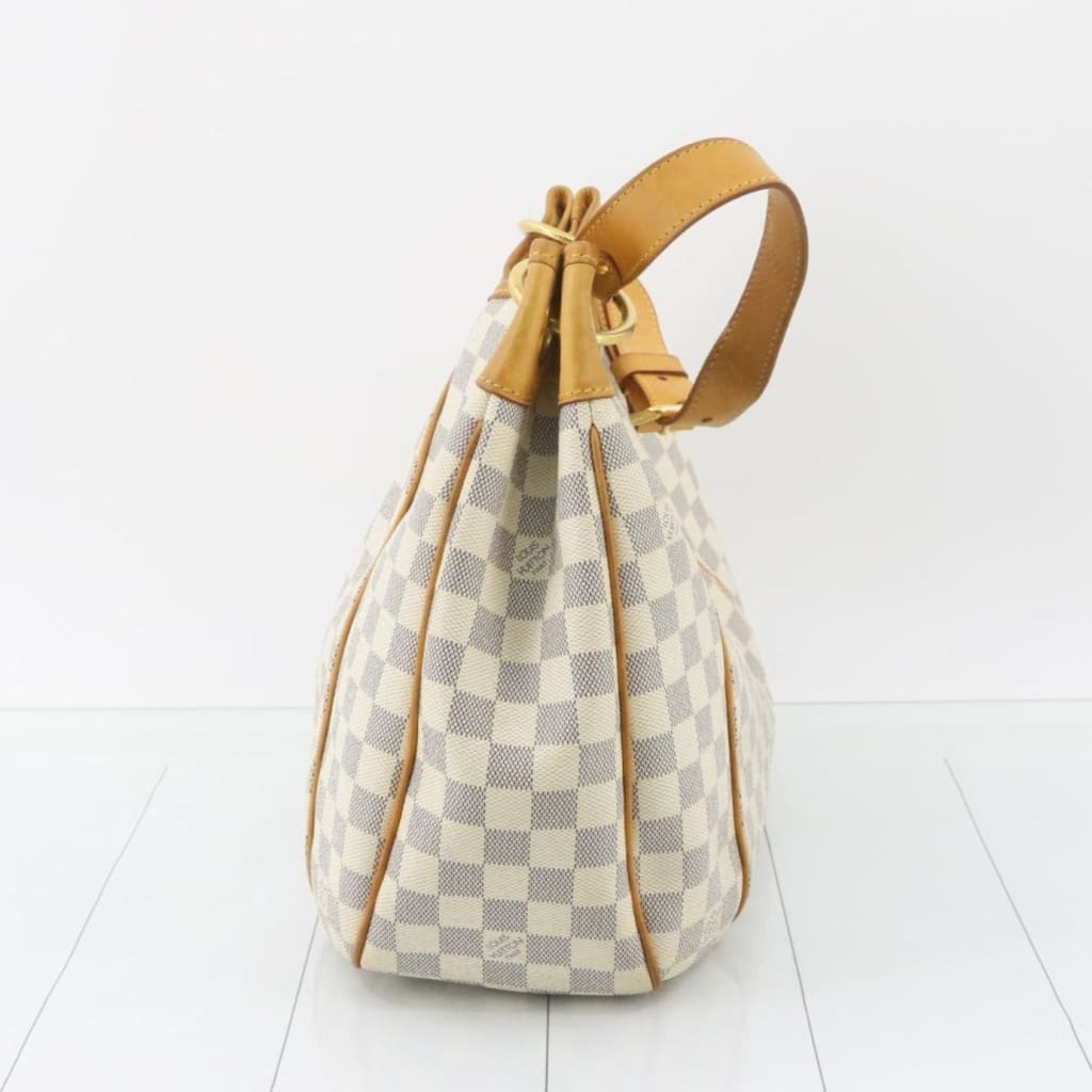 Louis Vuitton Damier Azur Galliera PM Shoulder Bag - white / coated canvas / hobo