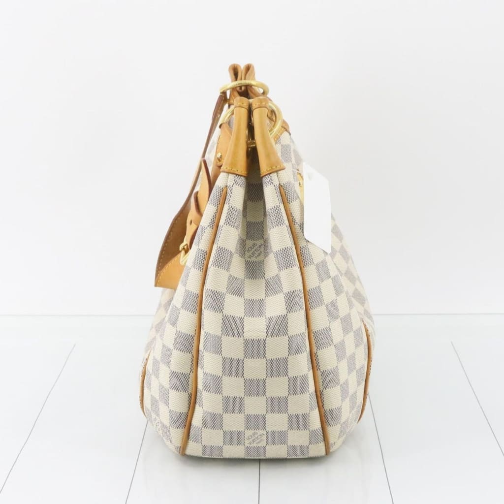 Louis Vuitton Damier Azur Galliera PM Shoulder Bag - white / coated canvas / hobo