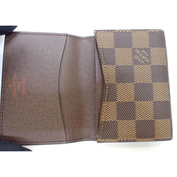 Louis Vuitton Damier Ebene Bifold Card Holder - brown / Coated Canvas / card holder
