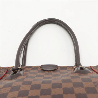 Louis Vuitton Damier Ebene Red Kaisa Tote MM - brown / Coated Canvas / double handle