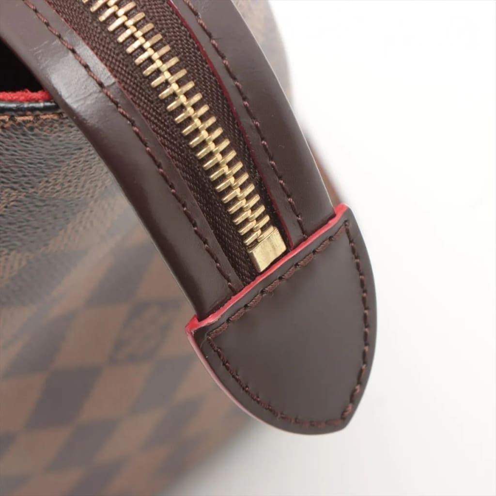 Louis Vuitton Damier Ebene Red Kaisa Tote MM - brown / Coated Canvas / double handle