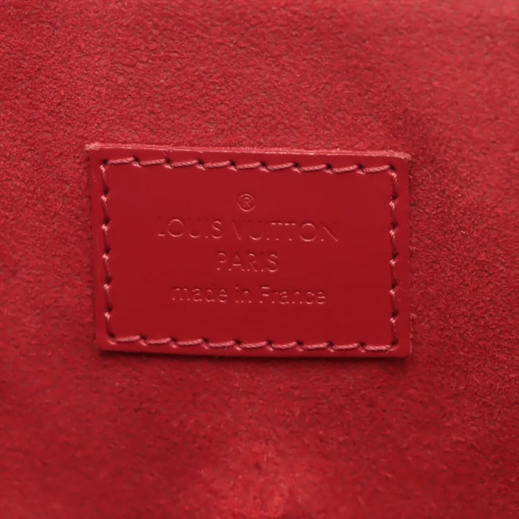 Louis Vuitton Damier Ebene Red Kaisa Tote MM - brown / Coated Canvas / double handle
