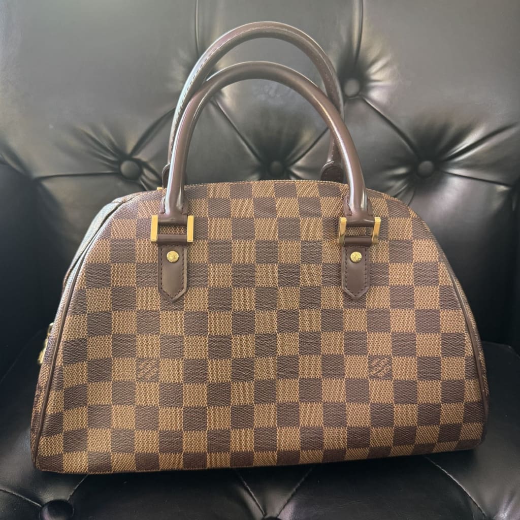 Louis Vuitton Damier Ebene Ribera MM - white / coated canvas / Shoulder Bag