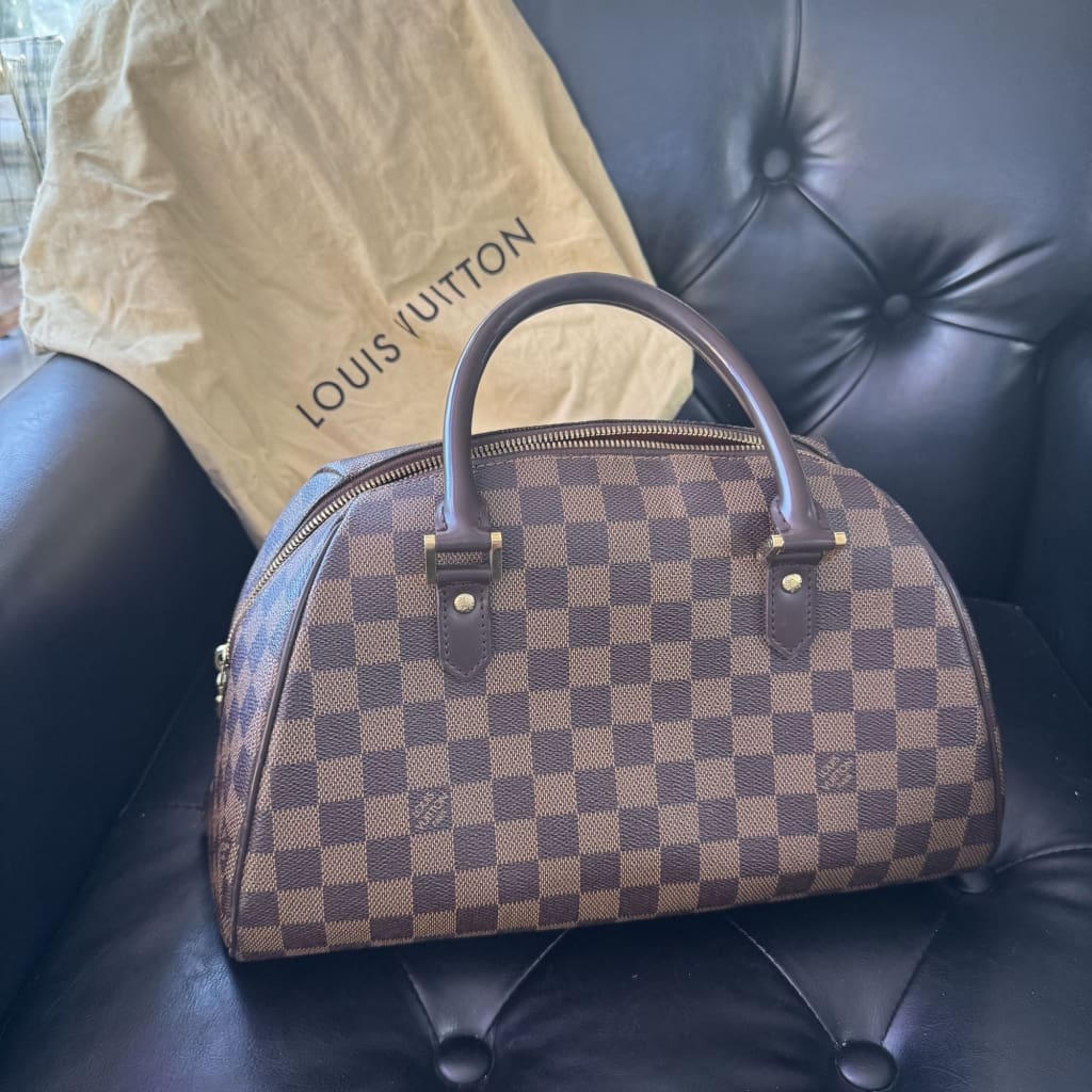 Louis Vuitton Damier Ebene Ribera MM - white / coated canvas / Shoulder Bag