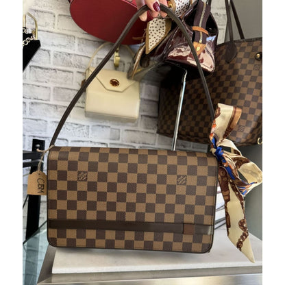 LOUIS VUITTON Damier Ebene Tribeca Shoulder Bag - brown / Leather / Shoulder Bag