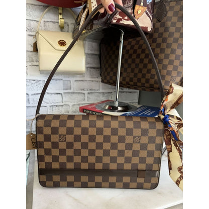 LOUIS VUITTON Damier Ebene Tribeca Shoulder Bag - brown / Leather / Shoulder Bag