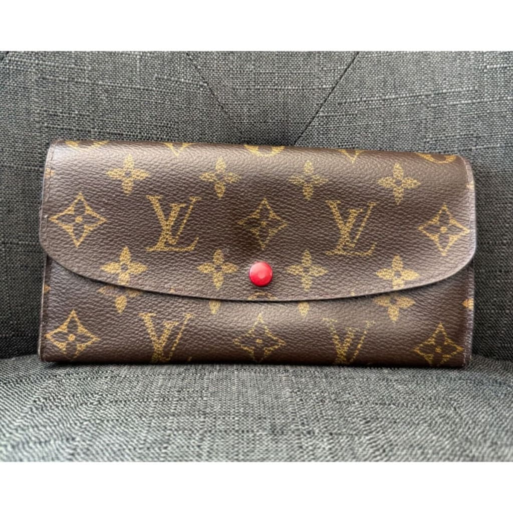 LOUIS VUITTON Emilie Monogram Fuchsia Long Wallet (MSRP $585) - Brown / Leather / long wallet