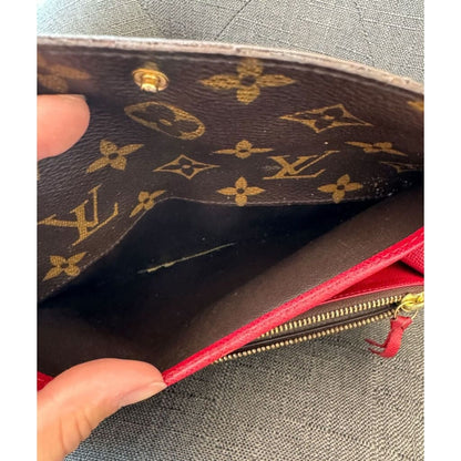 LOUIS VUITTON Emilie Monogram Fuchsia Long Wallet (MSRP $585) - Brown / Leather / long wallet