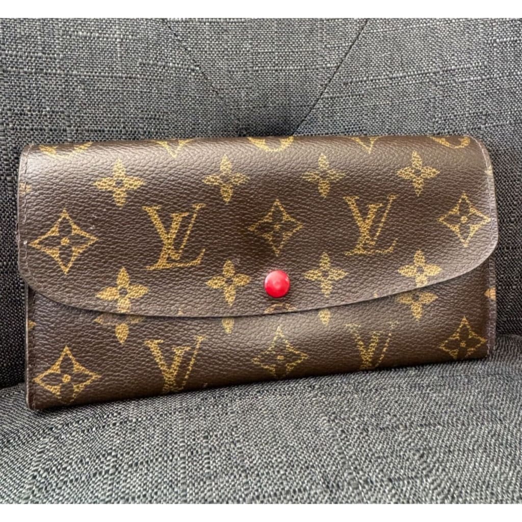 LOUIS VUITTON Emilie Monogram Fuchsia Long Wallet (MSRP $585) - Brown / Leather / long wallet