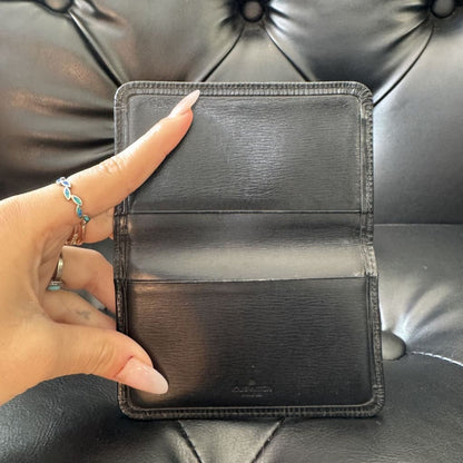 LOUIS VUITTON Epi Pocket Organizer Card Holder Black (MSRP $475) - black / leather / card holder