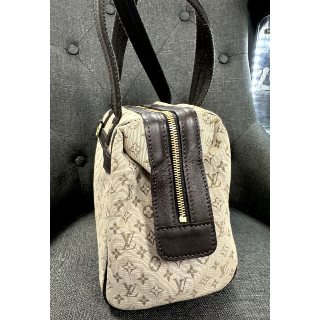 LOUIS VUITTON Josephine Mini Lin PM Beige Canvas Bag (MSRP $1000 + ) - Mini / Leather / Top Handle Bag