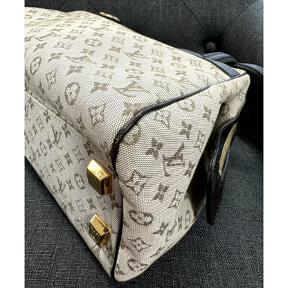 LOUIS VUITTON Josephine Mini Lin PM Beige Canvas Bag (MSRP $1000 + ) - Mini / Leather / Top Handle Bag