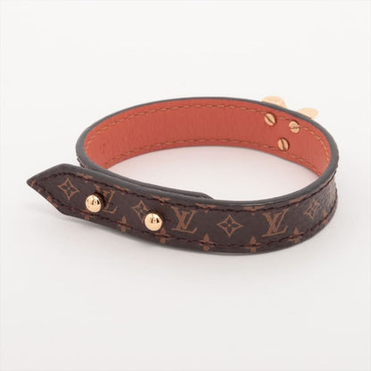 LOUIS VUITTON Monogram Essential V Bracelet 17 (MSRP $290) - brown / Leather / Wrap