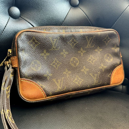 LOUIS VUITTON Monogram Marly Dragonne Clutch/ Wristlet (MSRP $1000 + ) - Small / Canvas( + 1) / Clutch