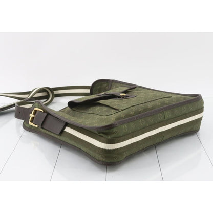 Louis Vuitton Monogram Mini Lin Canvas Buzzas Mary Kate Khaki Green Crossbody - green / canvas / crossbody