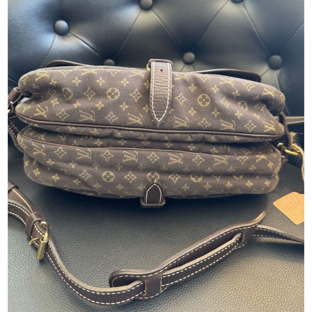 LOUIS VUITTON Monogram Mini Lin Saumur 30 Canvas Crossbody Bag (MSRP $1450) - Medium / Leather / Crossbody