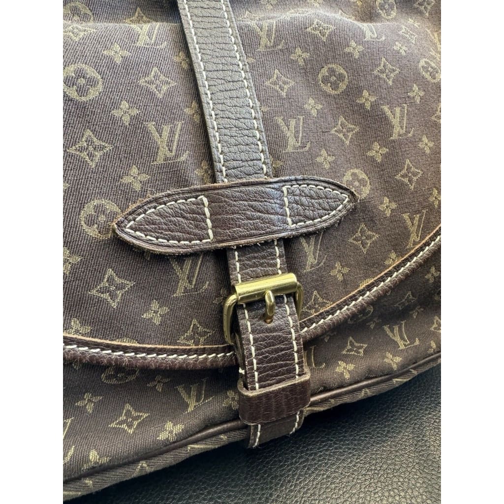 LOUIS VUITTON Monogram Mini Lin Saumur 30 Canvas Crossbody Bag (MSRP $1450) - Medium / Leather / Crossbody