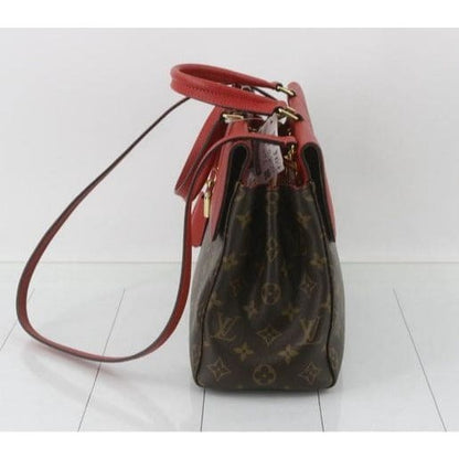 Louis Vuitton Monogram Red Venus Satchel with Crossbody Strap - brown / Coated Canvas / Shoulder Bag