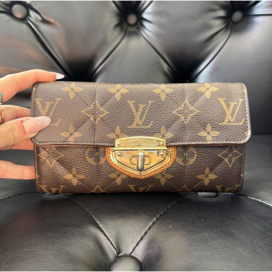 LOUIS VUITTON Monogram Sarah Etoile Quilted Long Wallet (MSRP $1,060) - Long Wallet / brown / Leather