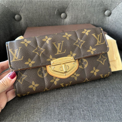 LOUIS VUITTON Monogram Sarah Etoile Quilted Long Wallet (MSRP $1,060) - Long Wallet / Leather / Long Wallet