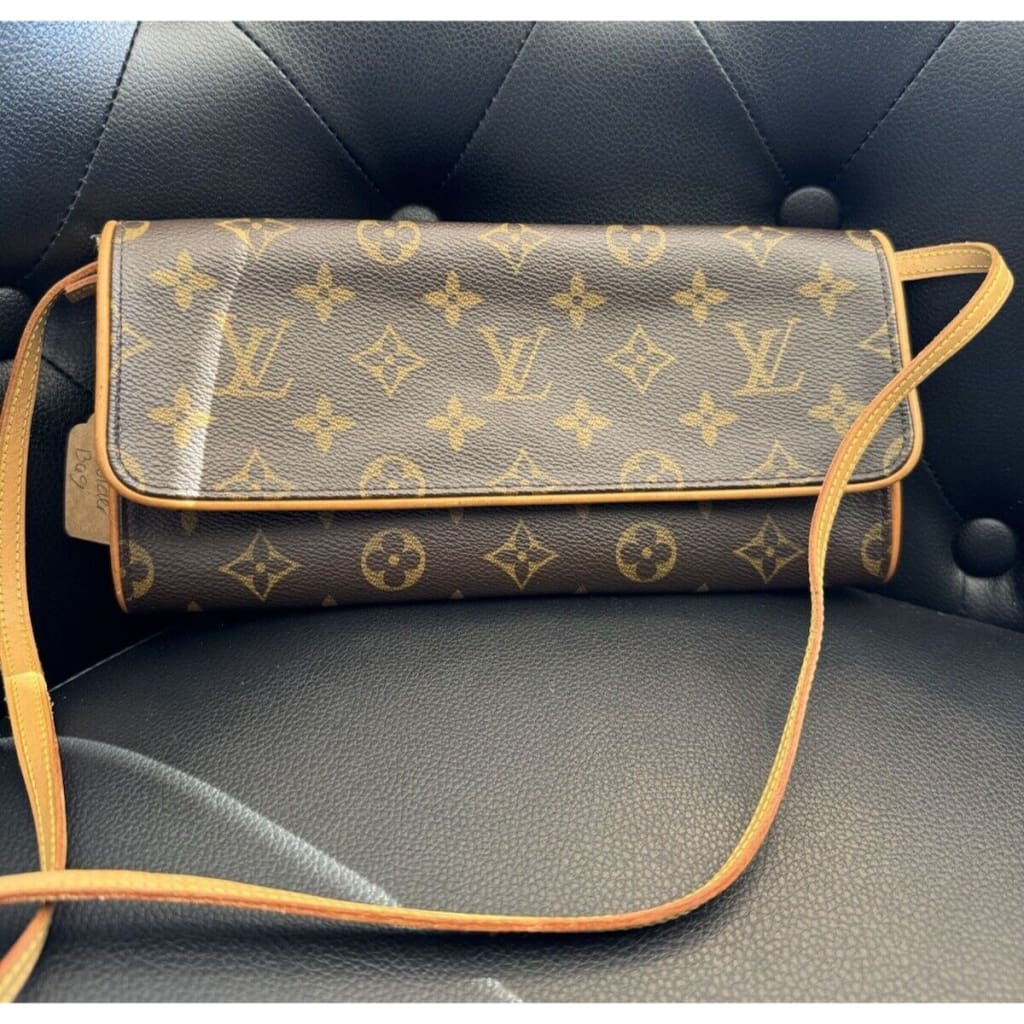 LOUIS VUITTON Monogram Twin GM Pochette Shoulder Bag (MSRP $1150 + ) - GM / Suede / Shoulder Bag